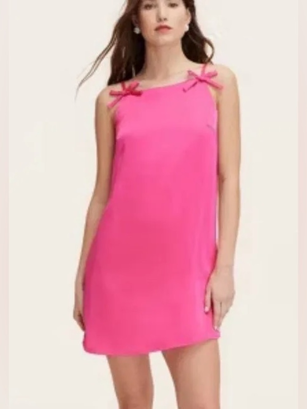 Kate Spade x Target Hot Pink Mini Tank Shift Dress w/ Bows XL NWT